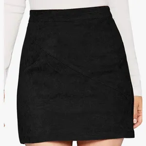 Mini faux suede skirt Black Size XXL thumbnail 3