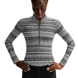 Nike Pro Warm 8 Bit 1/2 Zip Long Sleeve Run Layer Medium Mock Neck Activewear thumbnail 1