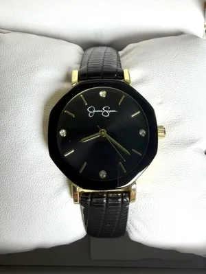 Jessica Simpson Black Gold Crystal Quartz Watch NWT thumbnail 5
