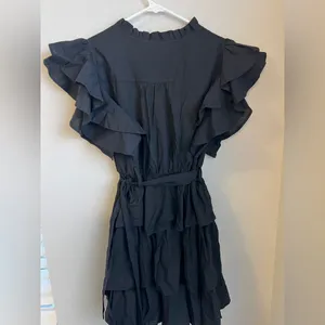 The Pants Store Black Ruffled Tiered Dress thumbnail 3
