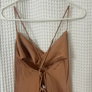 ASTR The Label Palisades Nude Color Cowl Slip Midi Dress Large thumbnail 14