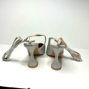 Lulus Kayka White‎ Rhinestone Lace-Up Pointed-Toe Pumps thumbnail 5
