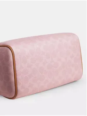 NEW Coach Medium Powder Pink Signature Rowan Satchel CEA18 NWT thumbnail 5
