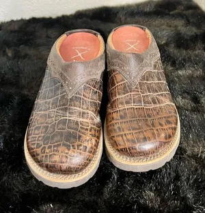 Twisted X scrolled leather mules boots Sz 5.5 thumbnail 1