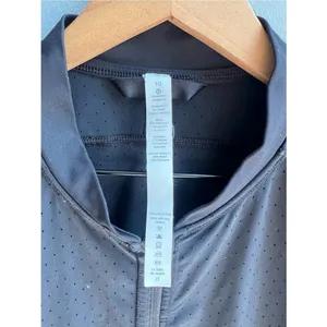 Lululemon Final Lap Jacket Black Perforated Mesh Lightweight Athletic Coat thumbnail 7