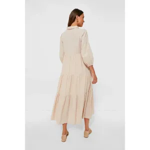 NWT Tuckernuck POMANDER PLACE Mabel in Sandstone Cotton Maxi Dress M thumbnail 4