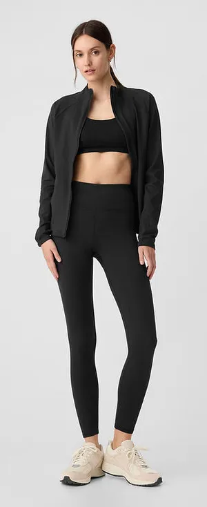 GapFit Studio Sky High Womens Athletic Running Yoga Super Soft Legging Black thumbnail 1