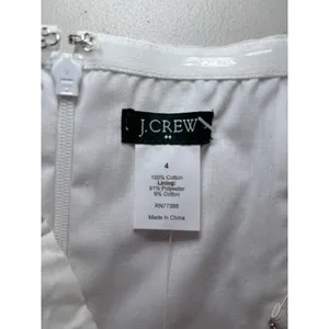 J.Crew Factory Lorelei Deco Dot Dress NWT White Strapless A-Line Size 4 thumbnail 4