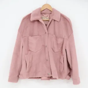 Free People Jacket Women's XS We The Free Mauve Faux Fur Plush NEW thumbnail 1