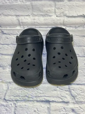 Classic Crocs Mega Crush Platform Slip On Clogs Sandals W9 M7 Black thumbnail 3