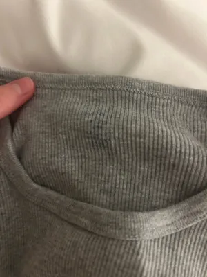 Grey Ribbed Brandy Melville Top thumbnail 3
