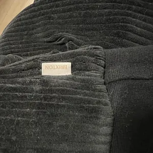 Brixton Sweater Womens Small Black Corduroy Crewneck Pullover Emo Goth Dark thumbnail 9