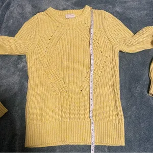 Lucky Brand Light Yellow Cable Knit Sweater size Medium‎ thumbnail 7