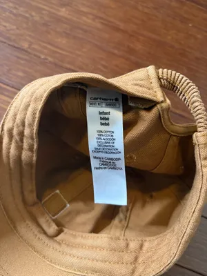 Carhartt Infant Brown Cap Official Headwear Stretch Elastic Closure Little Help thumbnail 4