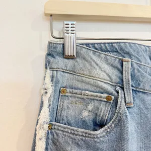 G Star Raw 3301 Jeans Size 28 Blue High Waist‎ Frayed Straight Crop Alternative thumbnail 5