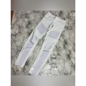 Alo moto leggings white high rise mesh panel size small yoga thumbnail 7