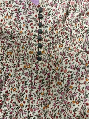 American Eagle Outfitters Cream Floral Sleeveless Wide-Leg Jumpsuit thumbnail 3