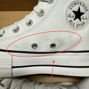 Converse‎ Chuck Taylor All Star Platform High Top White Leather Sneakers Women 7 thumbnail 6