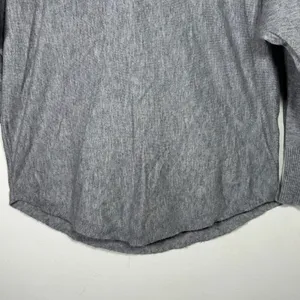 Vila Milano Womens Grey V-Neck Batwing Sleeve Hooded Knit Sweater Top‎ Size S thumbnail 8