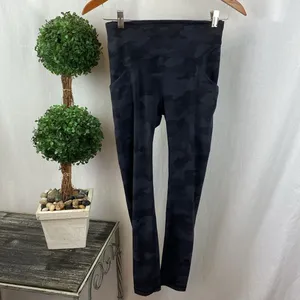 Lululemon Gray Camouflage Power Through High Rise Leggings 4 thumbnail 2