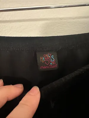 Vintage velour Only Hearts skirt black fit and flare medium thumbnail 3