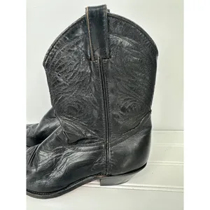 Vintage Code West Cowboy Boots Womens 7 Black Leather‎ Western Cowgirl Rodeo thumbnail 8