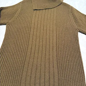 Large Derek Heart Brown Chunky Knit Turtleneck Sweater thumbnail 4