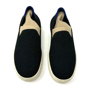 Rothy's Size 6 Slip-Ons Black w/ White Soles Knit Texture Comfortable‎ thumbnail 2