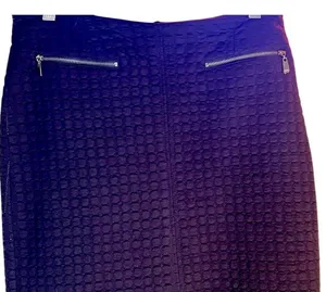 Laundry By Shelli Segal Women’s Black Quilted Zipper Pocket Skirt Size 10 thumbnail 1