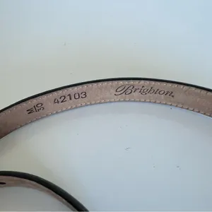 Brighton Women’s Vintage‎ Ladies Black Leather Silver Hardware Dress Belt thumbnail 7