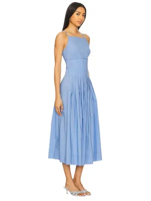 MINKPINK Avalon Square Neck Midi Dress in Jacaranda Blue Medium New Womens thumbnail 3