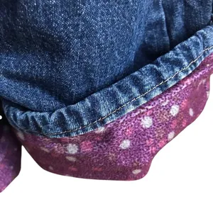Cabela's Flannel Lined Purple Polka Dot Jeans Women’s Size 12 R thumbnail 5