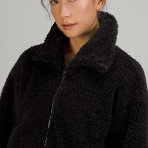 Lululemon Cinchable Fleece Zip Up Full Zip Jacket Black Women’s Size 6 thumbnail 5