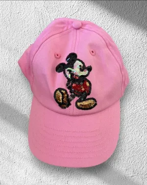 DISNEY Parks Women's Pink Sequin Mickey Mouse Hat Adjustable One Size thumbnail 1