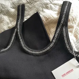 Good American Chain Knit Tank Dress Black Size 1 thumbnail 6