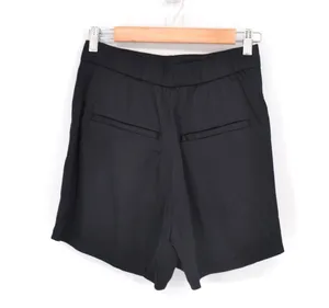 Abercrombie & Fitch Satin High Waisted Pleated Shorts in Black Women's S thumbnail 4