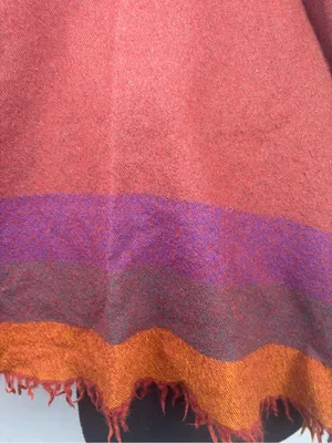 Source Unknown Plaid Scarf Warm Plaid Triangle Scarf - Rust, Mustard, Teal, Purple & Brown thumbnail 7