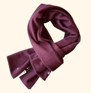 Lululemon All Ease Winter Scarf Heathered Cassis & Black NWT thumbnail 1