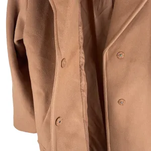 Express Wool Blend Cocoon Coat Snap Button Camel Tan Size L thumbnail 7