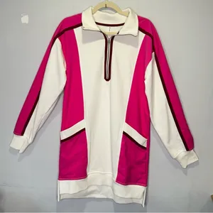 NWT Anthropologie Daily Practice Sporty Colorblock Twofer‎ Mini Dress White Pink thumbnail 3