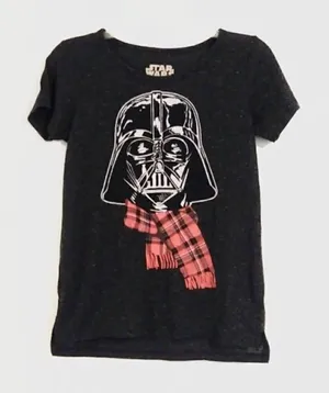 Star Wars Grey Darth Vader Christmas TShirt thumbnail 1