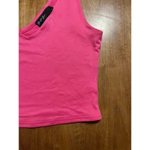 Hot‎ Pink V-Neck Crop Tank Top Sleeveless Basic Layering F56 thumbnail 2