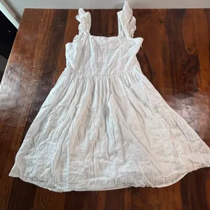 Mi Ami for Francesca's White Ruffle Bow Back Mini Dress Womens Small Cotton thumbnail 1