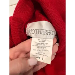 Motherhood Maternity Red Wool Turtleneck‎ Sweater Size L Christmas Holiday thumbnail 5