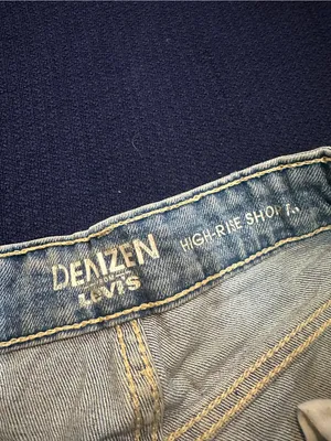 Levi's Light Blue Distressed Denim Shorts thumbnail 4