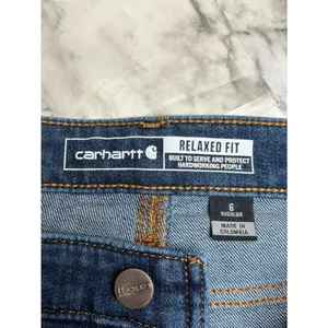 Carhartt Rugged Flex Relax Fit Jeans Straight Leg Womens 6 NWT denim workwear thumbnail 4
