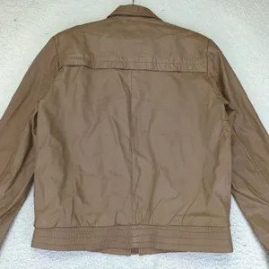 Schott Sportswear Genuine Leather Bomber Jacket‎ Womens Size 40 Brown thumbnail 5