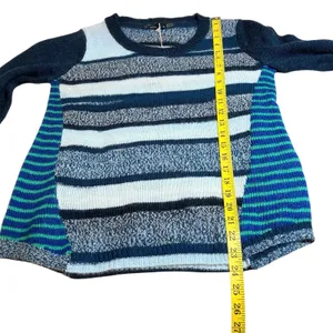 NWT Prana Seffi Wool-Blend Crewneck Sweater Nautical Striped Women's Size Small thumbnail 7