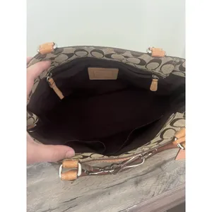 Coach Hampton Satchel Women Medium Brown Monogram Canvas Y2K Preppy 8K07 thumbnail 10