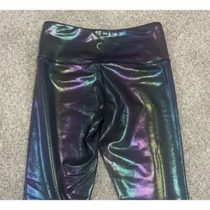 ZYIA Active Unicorn Iridescent Metallic Holographic High Rise Capri Leggings 2 thumbnail 7